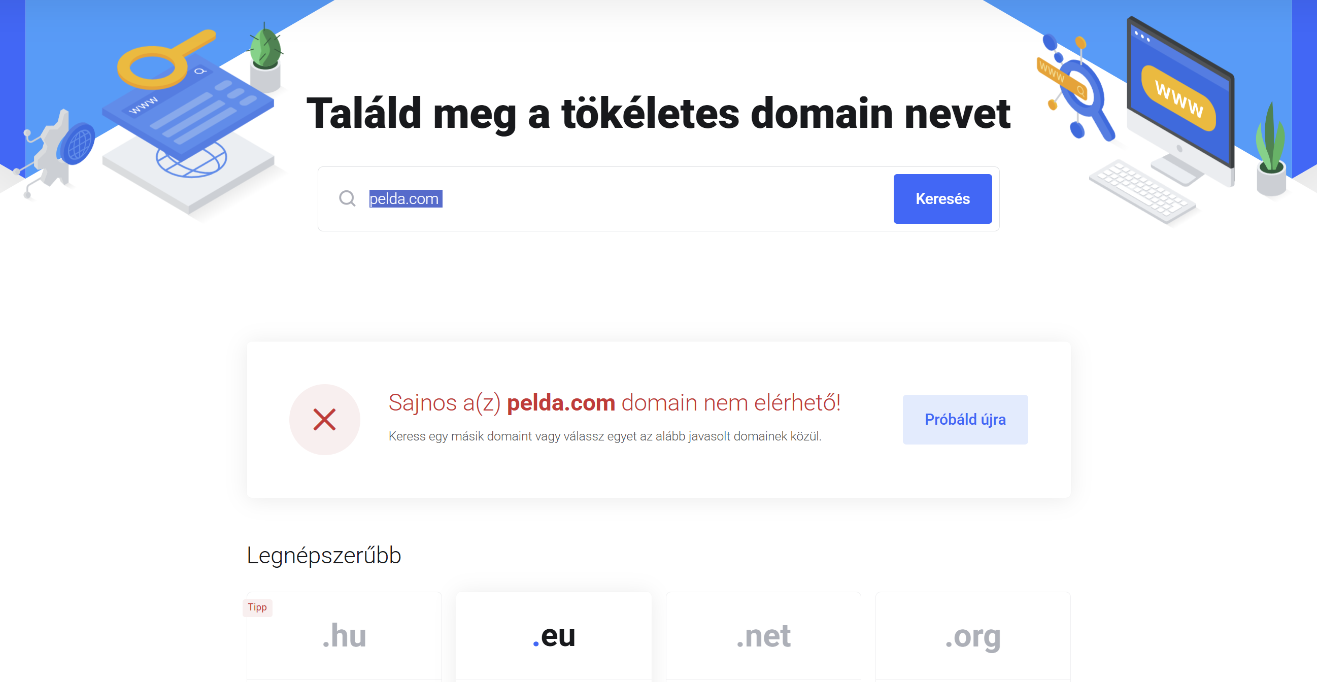 Domain keresés